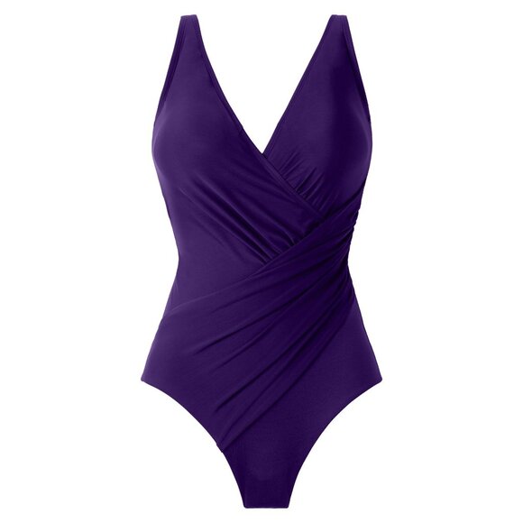 🆕 MIRACLESUIT Oceanus Slimming One Piece Swimsuit 12 Purple - Picture 7 of 11